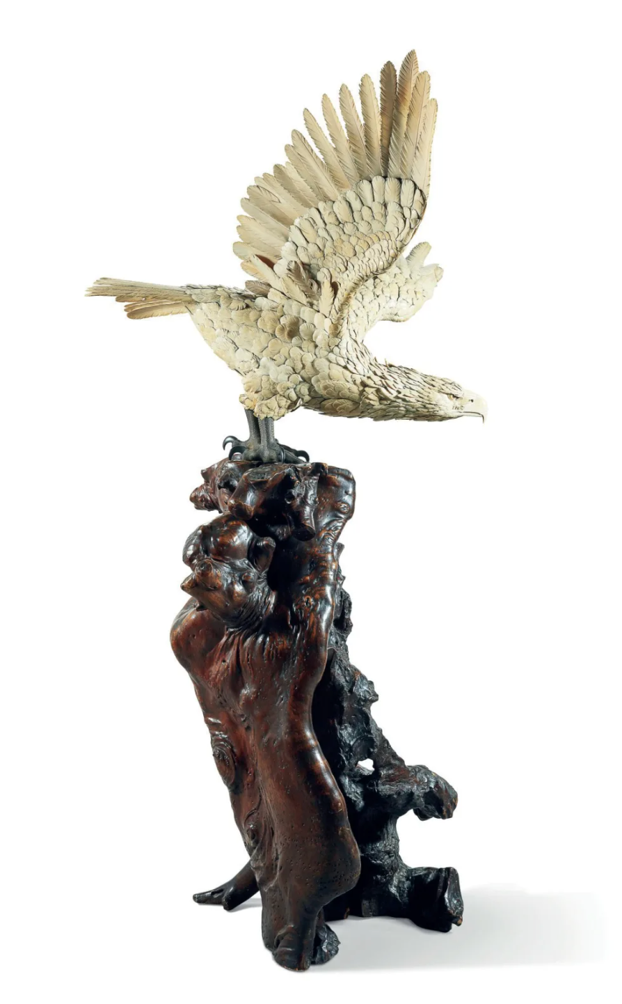 Large Ivory Eagle, End of the 19th century, Japan