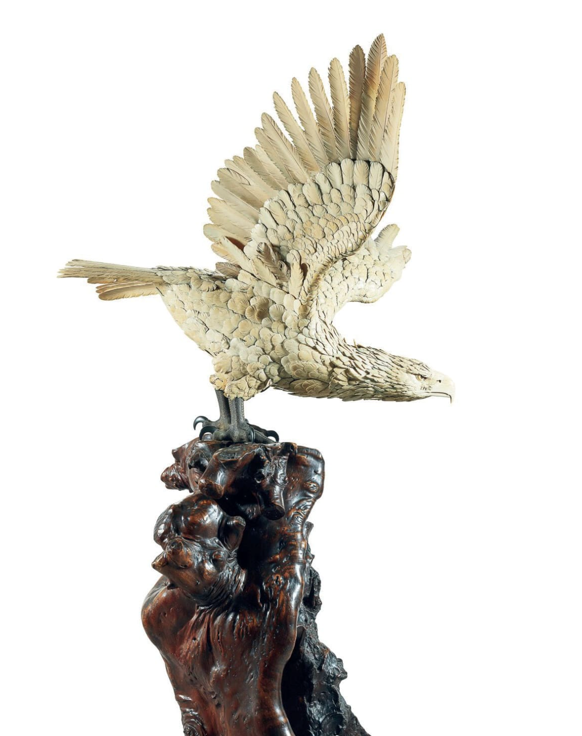 Large Ivory Eagle, End of the 19th century, Japan