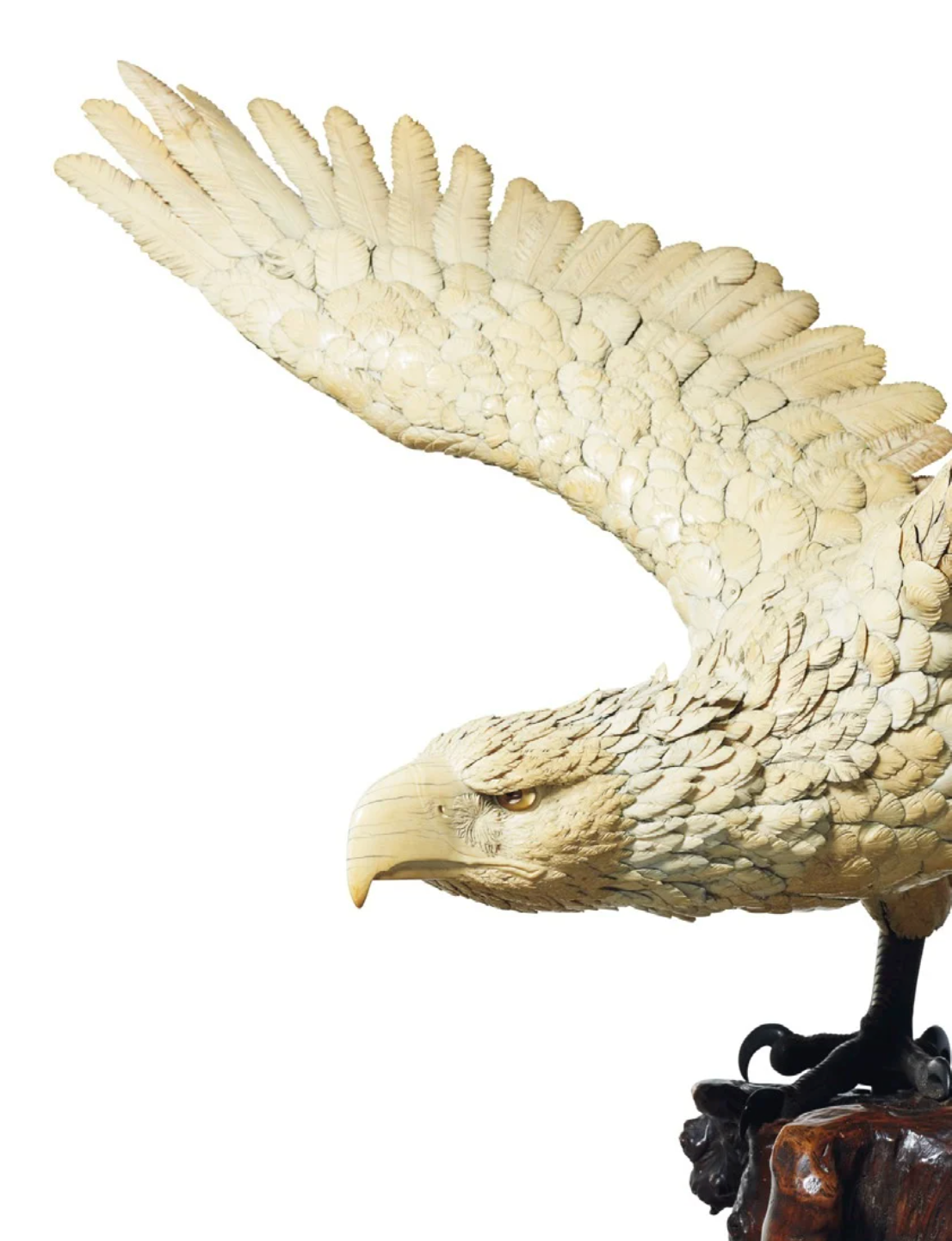 Large Ivory Eagle, End of the 19th century, Japan