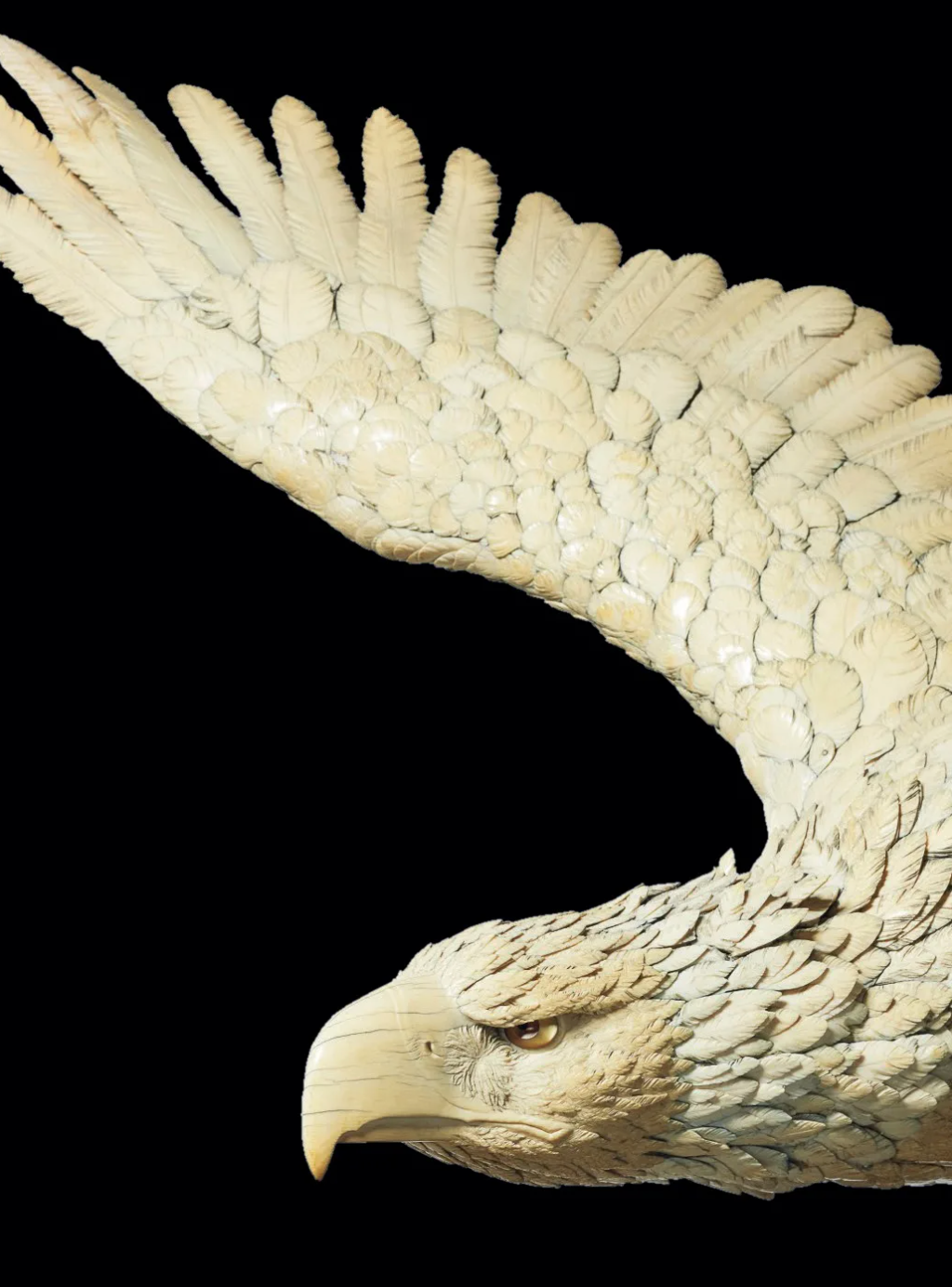 Large Ivory Eagle, End of the 19th century, Japan