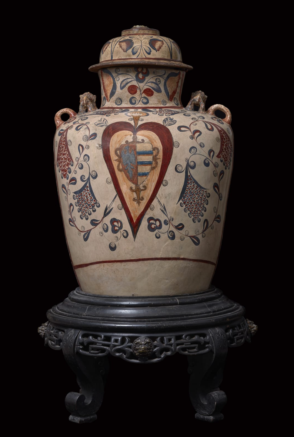 Tibor with Two-Headed Eagle, Mexico, Tonalá, 1710