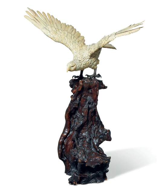 Large Ivory Eagle, End of the 19th century, Japan