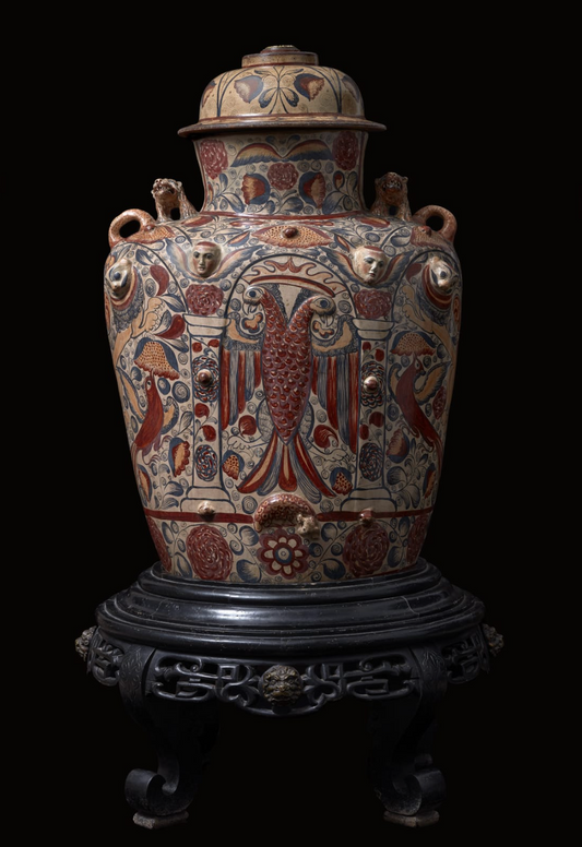 Tibor with Two-Headed Eagle, Mexico, Tonalá, 1710
